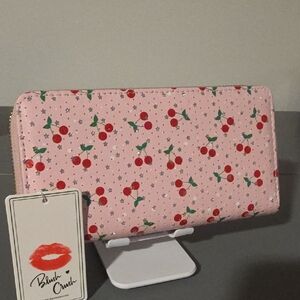 BLUSH CRUSH Pink Cherry Zip Around Wallet